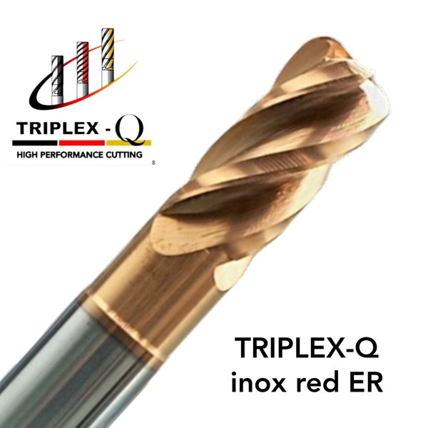 TRIPLEX-Q inox red ER Ø 10,00 / R 1,50 - Ø 16,00 / R 3,00